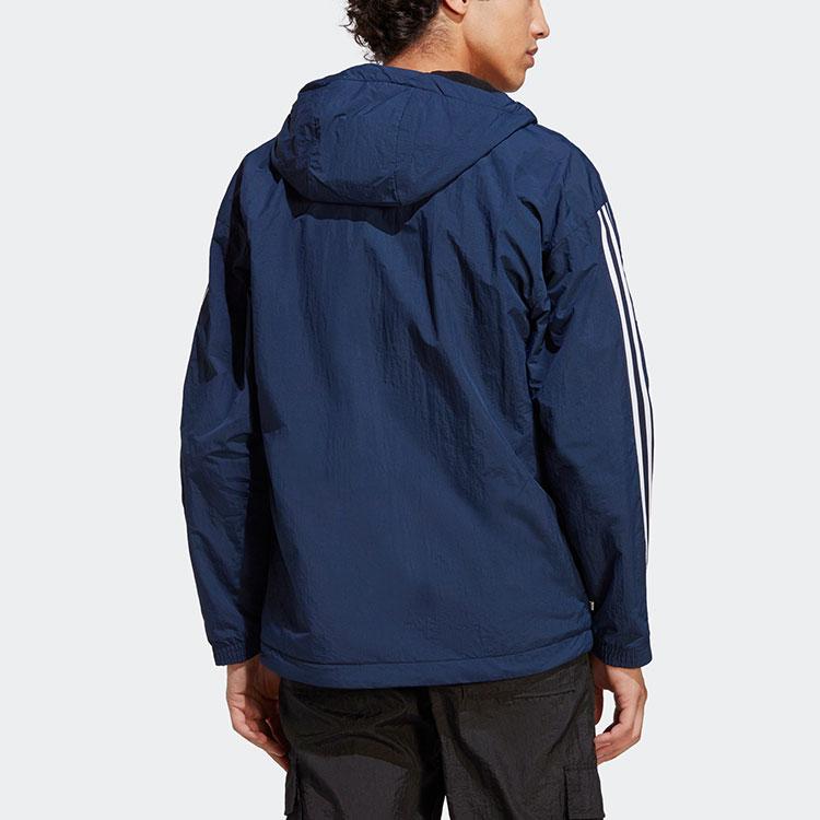 Adidas Originals Lock-Up Pf Jacket With Striped Logo Print And Reversible Design Men Outerwear Dark-Indigo HL9188