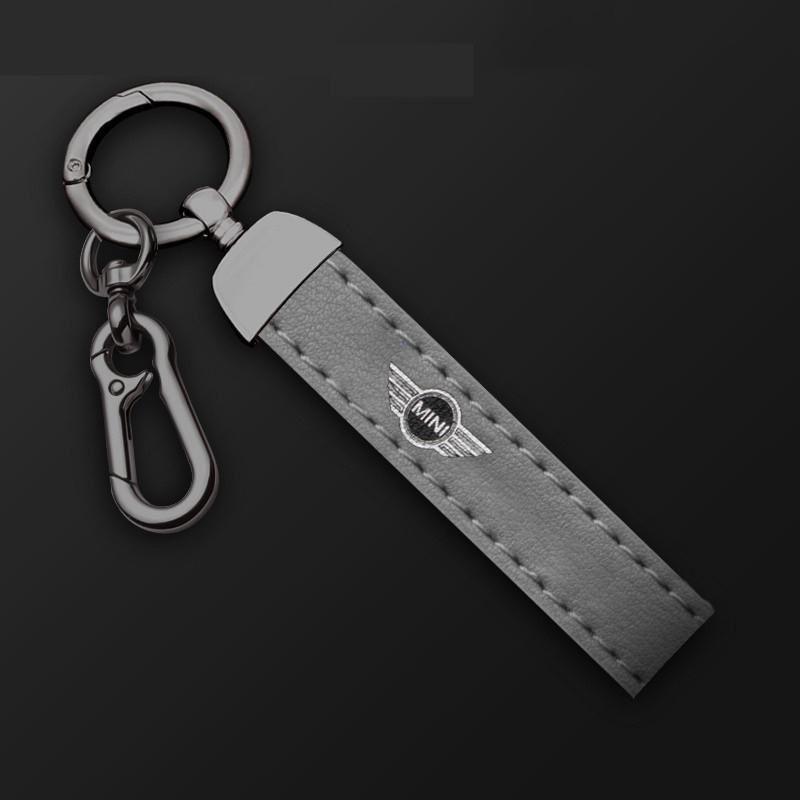 Leather Car Logo Keychain Keyring Gift Pendant Holder For BMW Mini Cooper R50 R53 R55 R56 R60 R61 F54 F55 F56 Auto Accessories tnrjc00