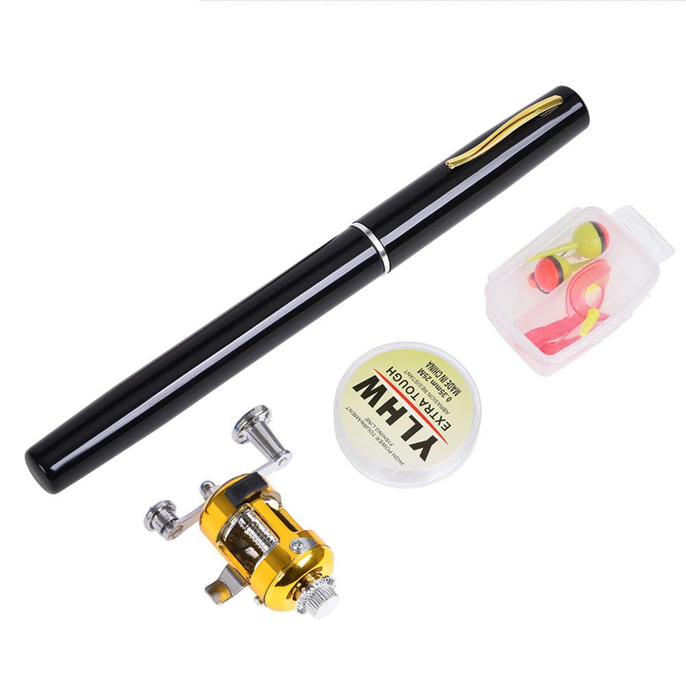 Fishing Rod Reel Combo Set Mini Telescopic Portable Pocket Pen Fishing Rod Pole Reel Lures Baits Jig Hooks Kits Type