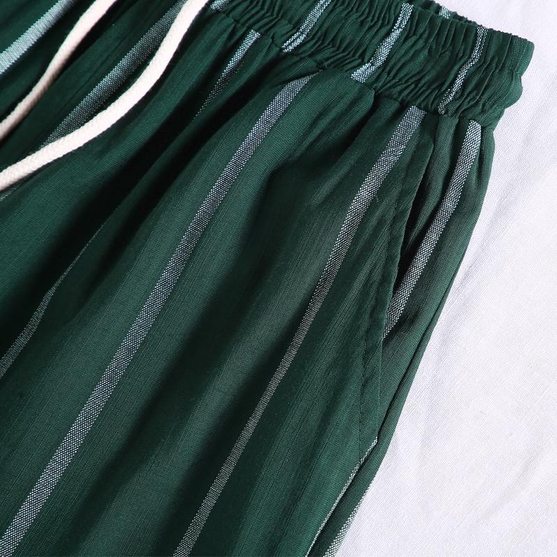 Мужские летние шорты, повседневные модные шорты в полоску с эластичной резинкой на талии больших размеров для мужской одежды