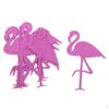 24pcs Glitter Paper Flamingo Stickers Bottle Cup Label Decals Craft