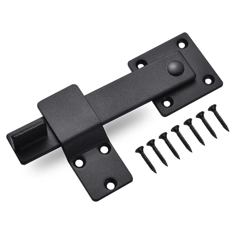 Замок для раздвижной двери без сверла, двойное назначение, противоугонная защелка, плоская дверная пряжка, черный защитный болт для домашнего офиса, шкафа, шкафа, простая установка
