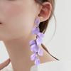 1 Pair Women Petal Earrings Retro Anti-allergy Ear Decoration Jewelry Prom