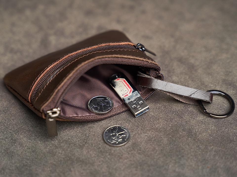 Мини-кошелек из натуральной кожи, сумка для карт из коровьей кожи, кошелек ручной работы на молнии, чехол для ключей от машины, короткий женский кошелек, чехол для ключей