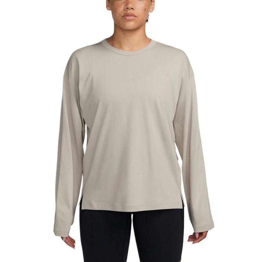 Nike T-Shirts Women's Ecru Crew Neck Moderate IU5506-236