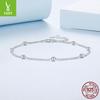 Simple Plain Silver Bead Chain Anklet Women'S Exquisite And Small S925 Sterling Silver Versatile Anklet Jewelry