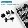 Hand Knob Screws Bolt kit M5 M6 M8 Plum Handle Six-star Glue Star Shape Head Thread Clamping Thumb Handle Machine Bolts Nut