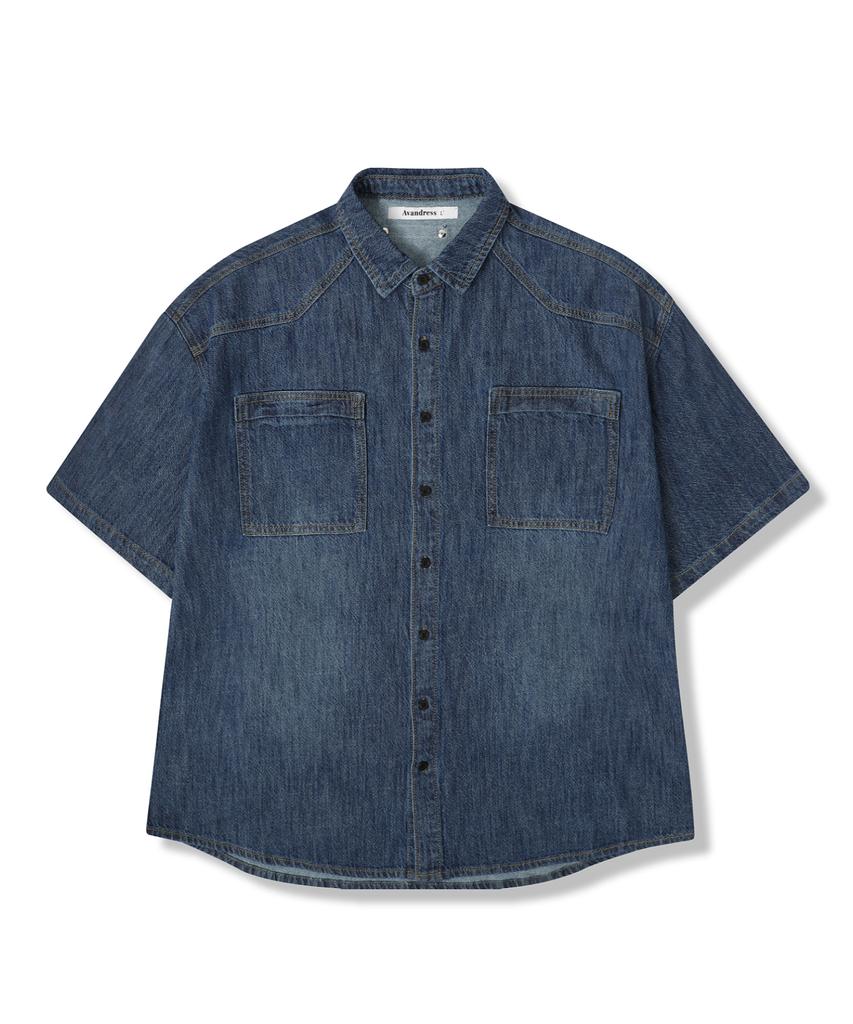 AVANDRESS Cooling Western Short-Sleeve Denim Shirt - 2Col