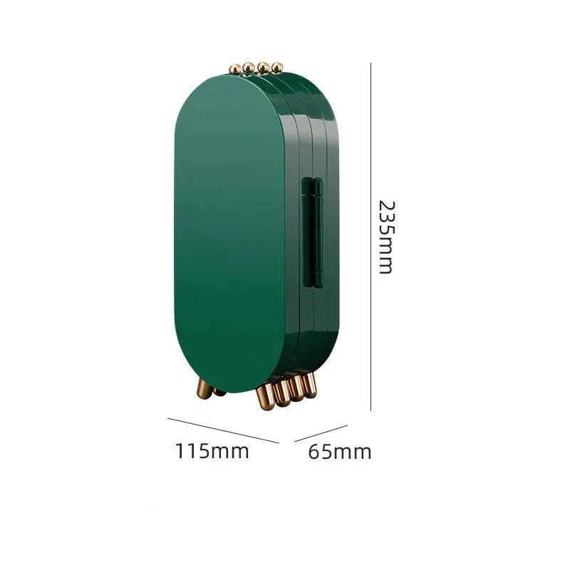 Большой ящик для хранения ювелирных изделий с 240 отверстиями, подставка для сережек, браслет, органайзер для ожерелья, складная портативная пластиковая коробка, 4 двери