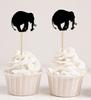 Darling Souvenir| Elephant Shape Cupcake Toppers| Birthday Party Baby Shower Dessert Decorations - Pack Of