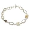 Golden Rutile, Topaz Handmade 925 Sterling Silver Bracelet 7-8" Z2g27