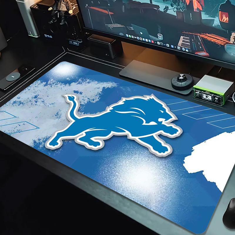 Detroit Lions Color Mouse Pad Large Gaming Table Cushion Non-slip Laptop Tablet Big Mousepad XXL Mat Mini PC Playmat With Lock edge