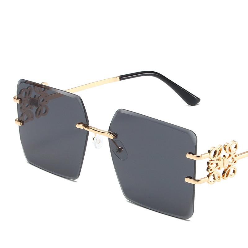 Жен. Очки Защита от солнца Защита от ультрафиолета Мода Личность Ретро Художественный Уличный снимок Вогнутая форма Путешествия Солнцезащитные очки без оправы с китайским узлом