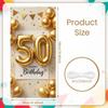 Фон для 50-летия Черный рукописный шрифт Баннер для дня рождения взрослого 50-й день рождения Дисплей Цифра 50 Шарик Для вечеринки в помещении
