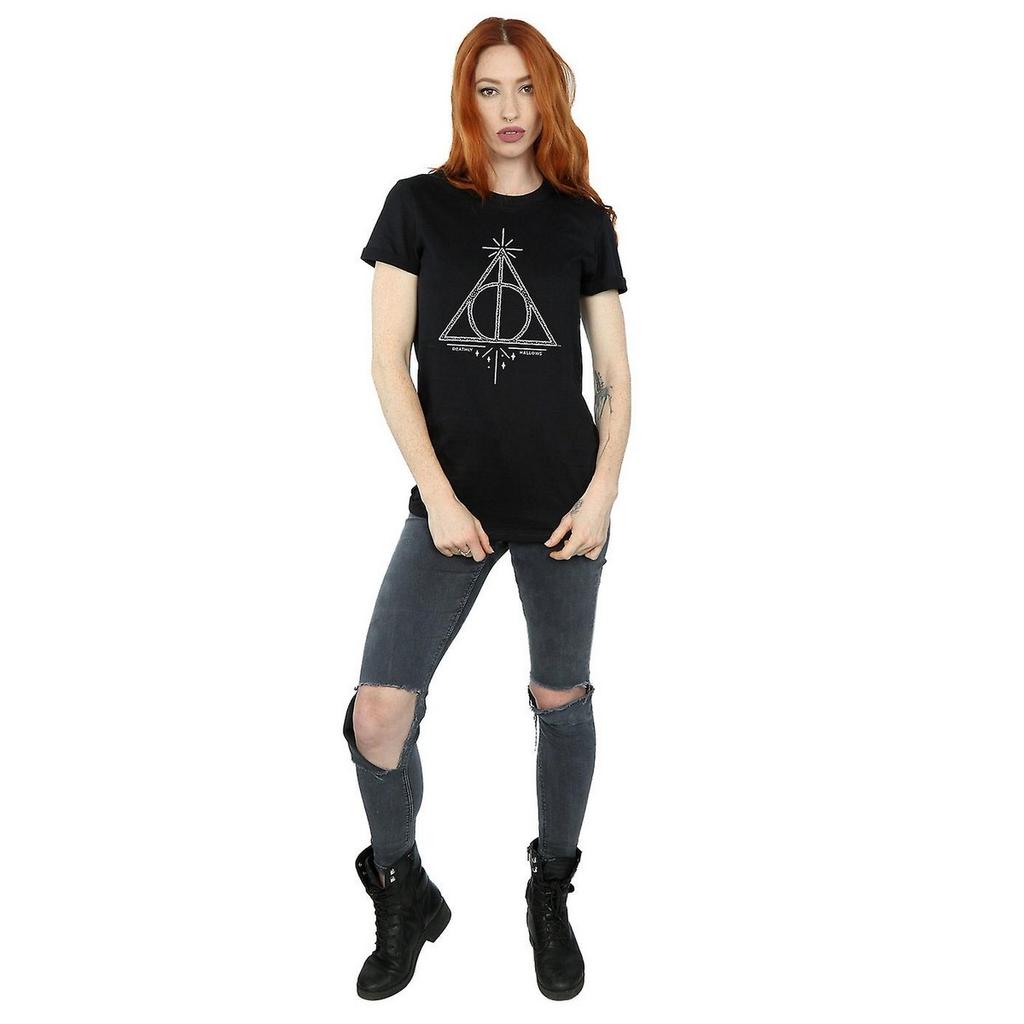 Harry Potter Womens/Ladies Deathly Hallows Cotton Boyfriend T-Shirt