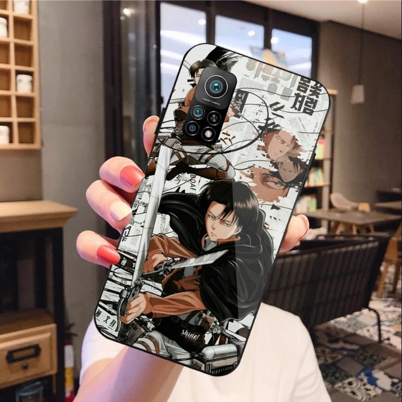 Чехол для телефона с аниме «Атака Титанов» для Xiaomi 12 11T 10 9 Redmi Note 11 10 10S Pro Redmi 9 9A 8, черный стеклянный чехол для телефона из поликарбоната