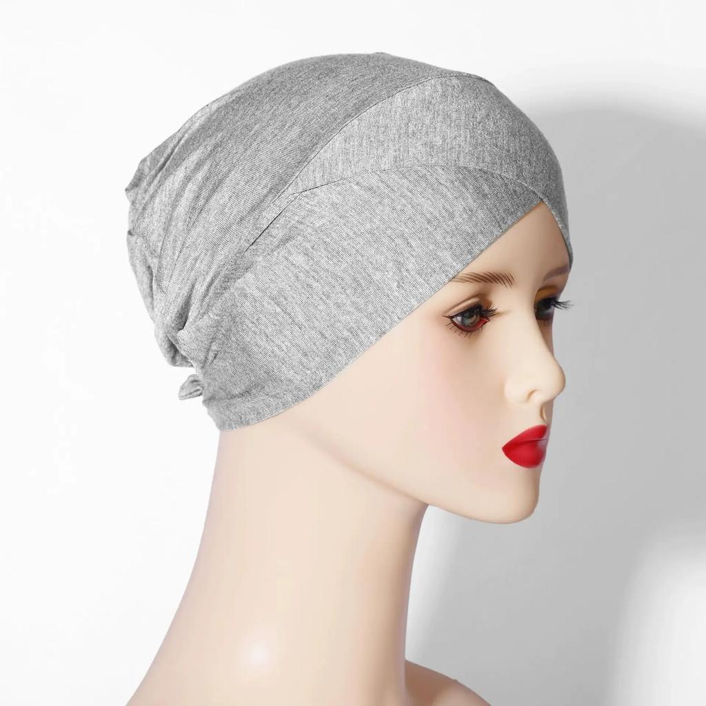 Мусульманская внутренняя шапочка хиджаб для женщин сплошной подшлемник хиджаб подшлемник шарф тюрбан шляпа исламские мусульманские хиджабы готовые к ношению головной убор