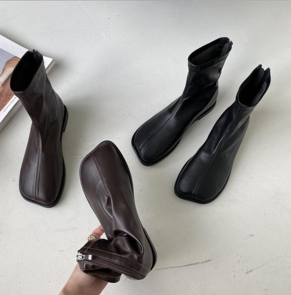 Fashion Woman Elastic Boots Fashion Ladies Flats Ankle Luxury Designer Female Boots Nre Autumn Winter Women's Chelsea Boots 2024