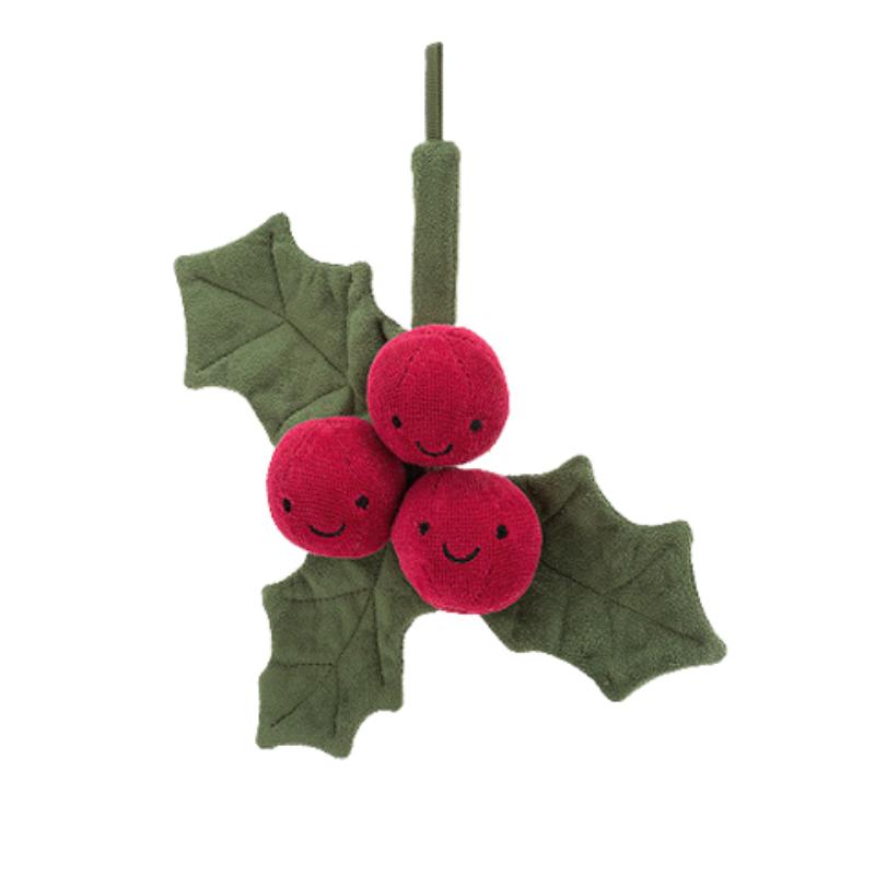 Jellycat Серия «Растения» Милая кукла-остролист Плюшевая кукла Высота 19 см