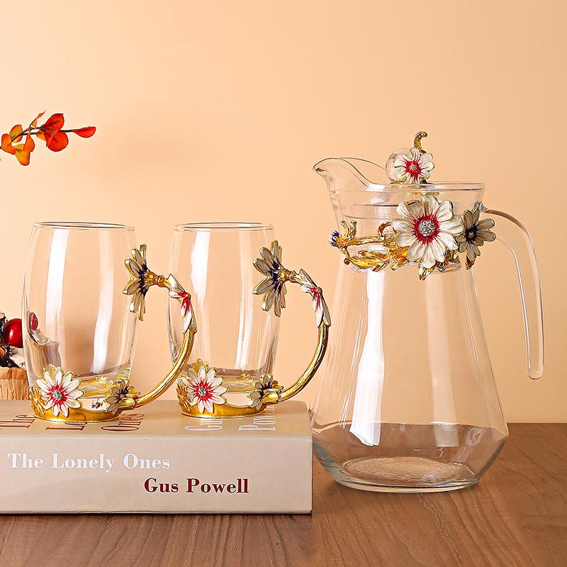 Чайная чашка из термостойкого хрустального стекла с эмалью Daisy — идеальный подарок на день рождения или праздник