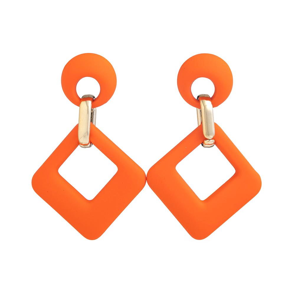 Pinkdudu 2024 Новые 12-цветные квадратные акриловые серьги-подвески, легкие роскошные многоцветные геометрические серьги для женщин, ювелирные изделия PD1488