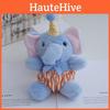 Cute Elephant Plush Toy Keychain With Patterned Scarf For Kids