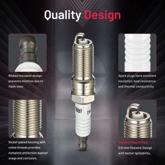 6509 Комплект из 4 иридиевых свечей зажигания для Ford Fiesta 2011-2015 гг.