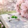 Adjustable Leaf Opening Ring Oil Drop Women's Ring Fashion Enamel Leaf Ring  Gifts