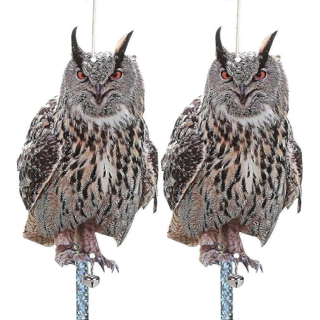 2pcs Owl Bird Scarer With Reflective Tape Bird Deterrent Bird Repellent Devices To Scare Birds Pigeons Away For Garden Roofs Patio Windows Balcony Tre