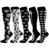 Varicocele Socks Compression Socks Halloween Skull Bone Bat Tooth Men's Sports Stockings Cycling Running Nurse Women Socks Gift