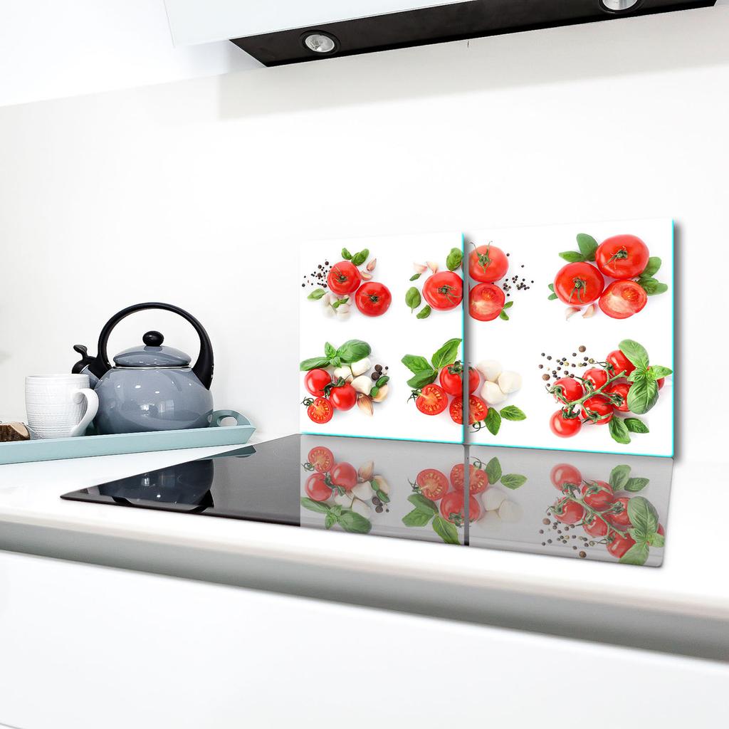 2x GLASS PROTECTIVE PLATE FOR STOVE 40x52 WHITE