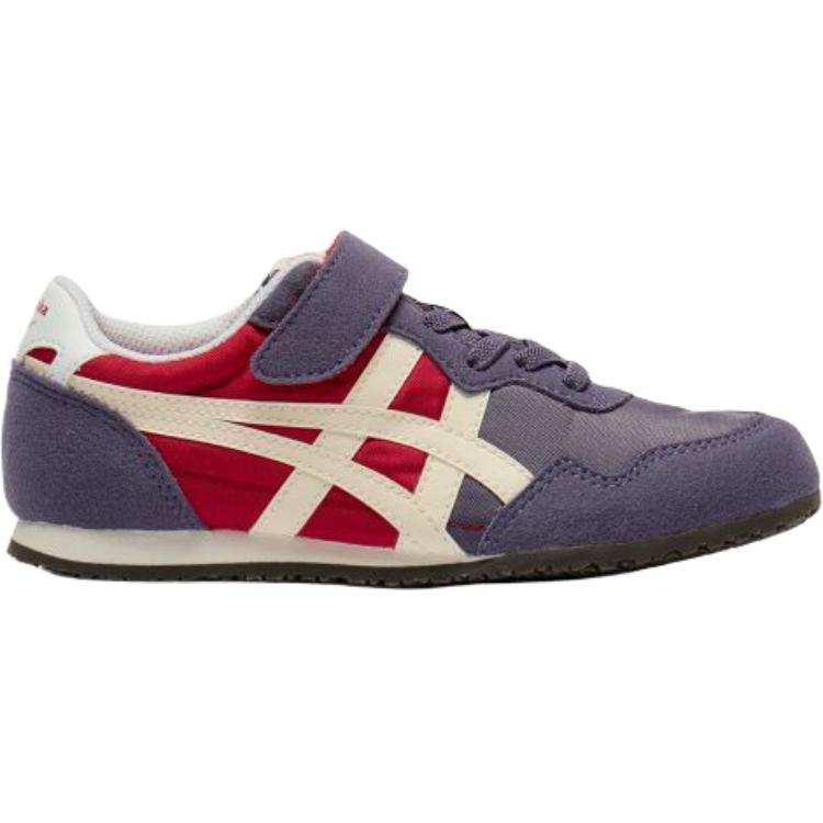 ONITSUKA TIGER Serrano Kids Удобные Мягкие Низкие Повседневные Кроссовки для Детей Фиолетовый Красный 1184A086-500