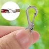 10Pcs Zinc Alloy Carabiner Keychain Heavy Duty Metal Spring Hanging Buckle Outdoor Traveling Climbing Hiking Backpacking Mini Snap Hook Clip