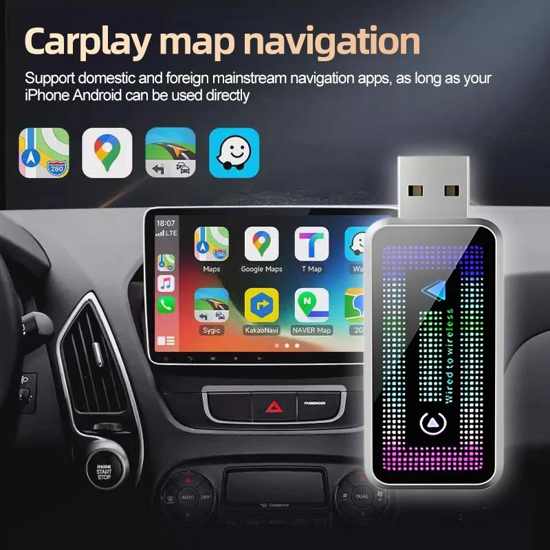 Беспроводной адаптер Carplay Android Auto 2-в-1 Smart Dongle 2025 5G WIFI Для iPhone Android Телефона Для BMW X3 E83 F25 G01
