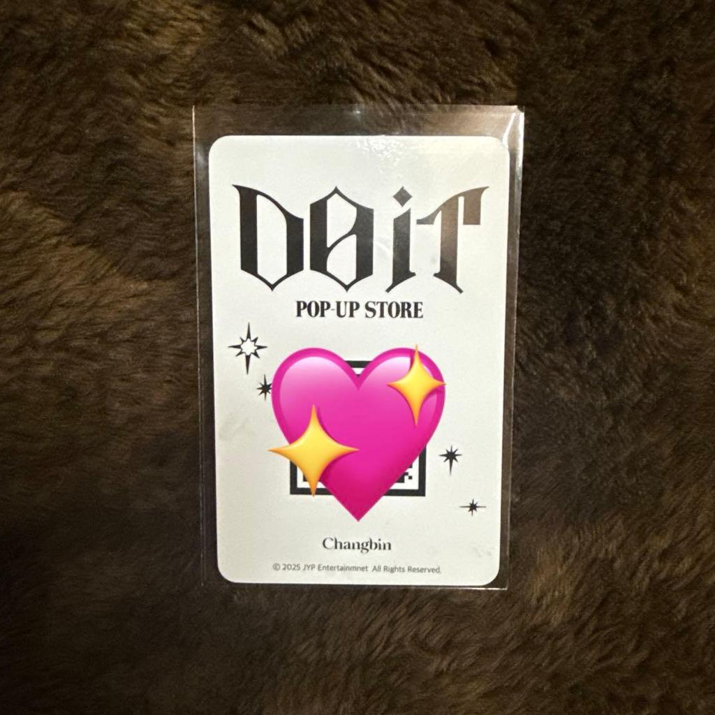 [USED] Korean Stray Kids Pop-Up Real Touch QR Code Changbin Trading Card