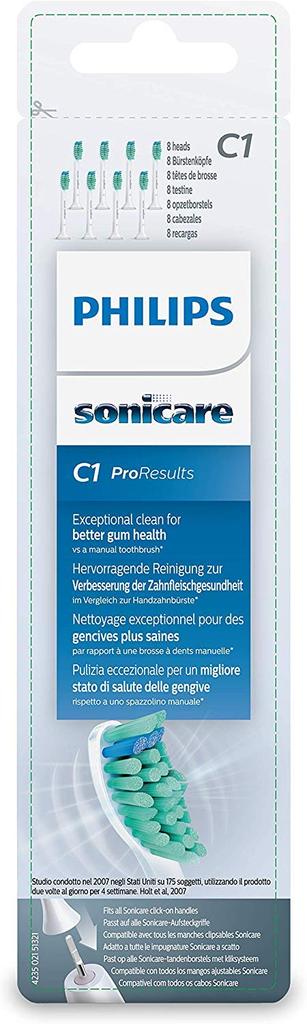 Сменная электрическая зубная щетка Philips Sonicare ProResults, насадка HX6018, набор (Стандарт 8) [Продукт]