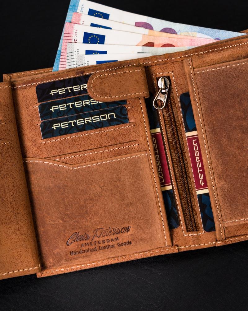 Skórzany męski portfel Peterson PTN 317 2-1-4 HUNTER