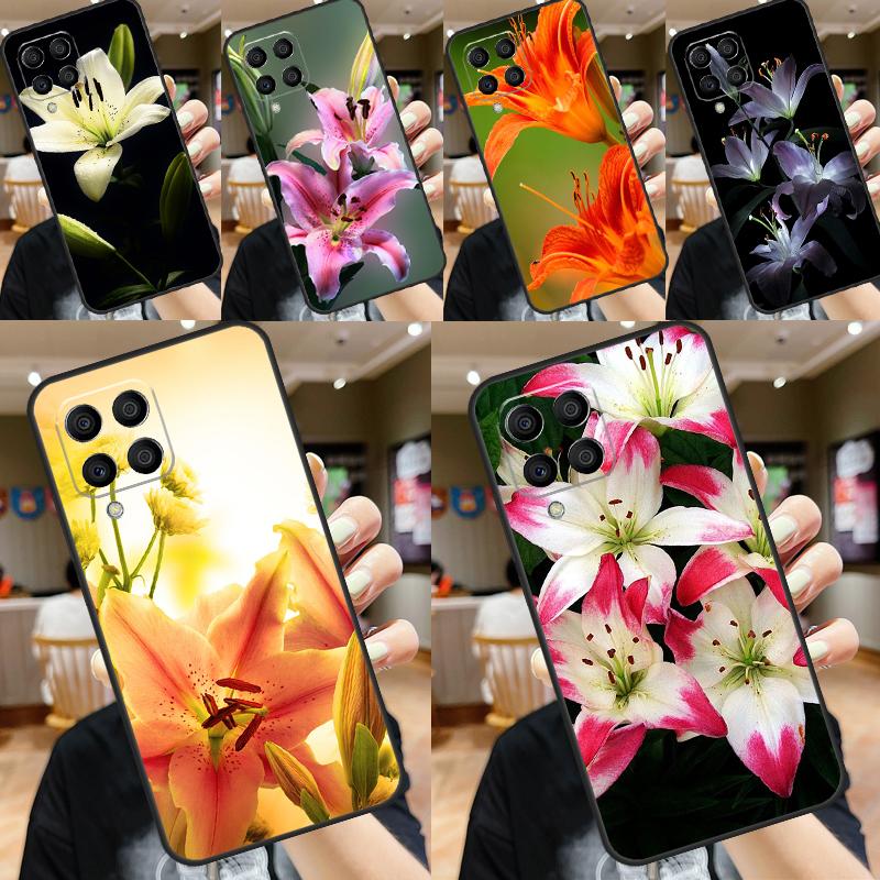 Цветная Цветок Лилия Для Samsung Galaxy M13 M23 M33 M53 M30s M31s M32 M52 M12 M55 M15 M20 M21 M51 M34 M54 Чехол