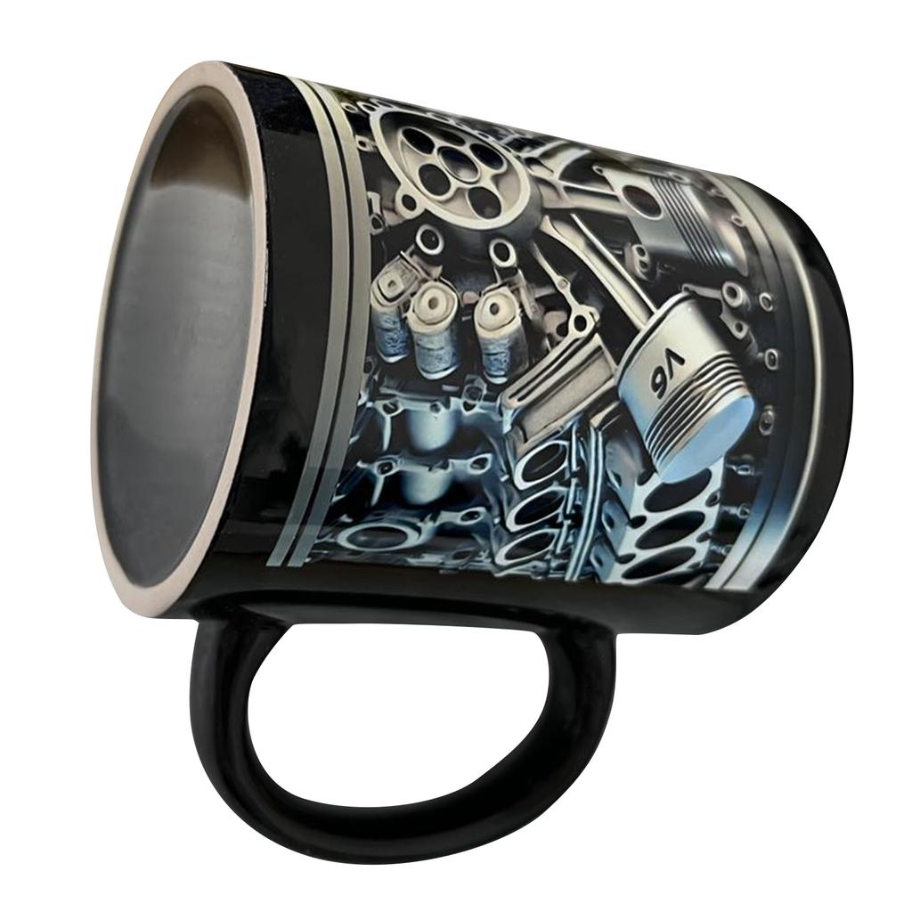 Personalized Stainless Steel Mug - V8 & V6 Engine Design, & Stylish, Perfect For Car Enthusiasts