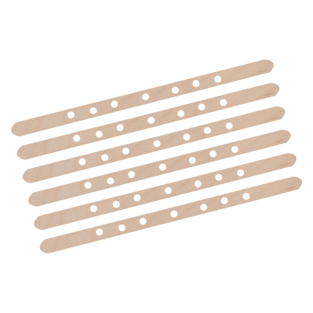 50Pcs Candle Wick Holder Birch Easy Use Reusable Wooden Wax Core Holder for Making Candles180x10mm