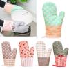 Kitchen Anti-Scalding Heat Resistant Cotton Oven Mitts Non-Slip Insulation Gloves