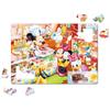 Tenyo Disney Mickey Mouse Child Puzzle Set 40, 60, 80 Pieces Antibacterial Coating Storage Cover for Kids 3 Years and Up