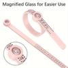 1pc 1-17mm Ring Dimender American Measuring Tool with Magnifying Glass Ring Measuring Tape Ring Soft Ruler