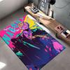 Smoking Character Vibrant Art suitable as a non-slip mat for the living room or bedroom sofa