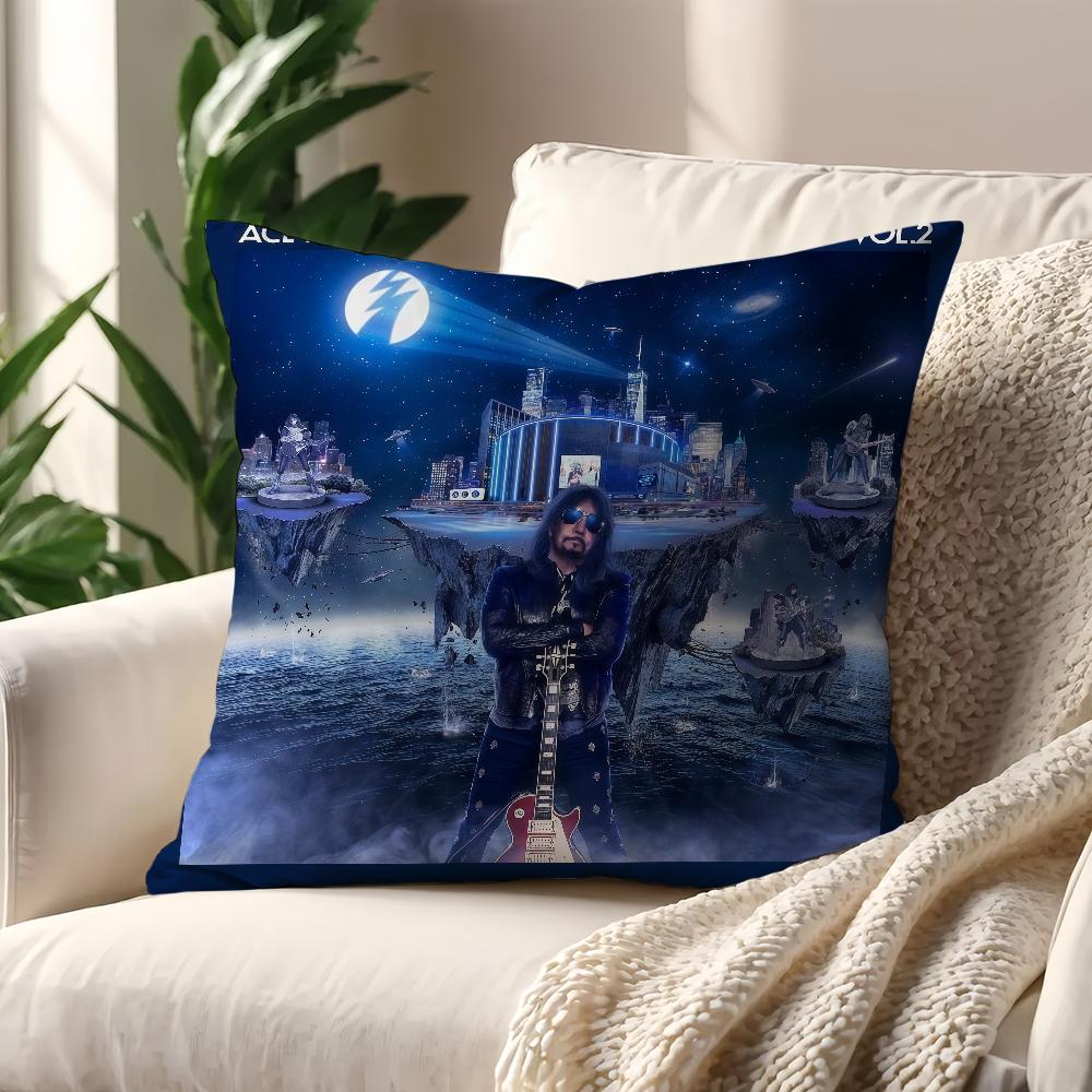 Singer A-Ace F-FrehleyS Ace Frehley cushion cover For Pillow Printing Sofa Decoration Home Car Room Shop Office NordicSimplicity