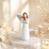 Creative Design Winged Angel Figurine Resin Pray Girl Ornaments  Home Decoration