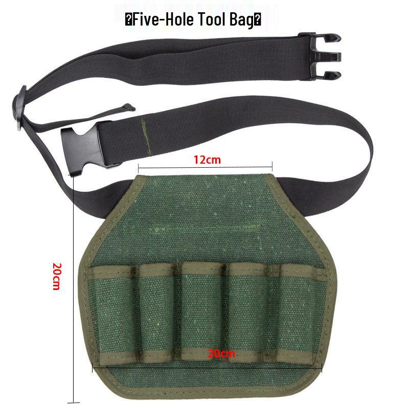 Утолщенная холщовая сумка для инструментов электрика - Многофункциональная, прочная сумка для строительства и ремонта, доступна в больших и средних размерах