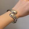 Europe American Style Metal Geometric Bracelets Metal Drop-shaped Bangle Decoration
