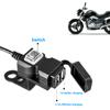 Адаптер двойного USB-зарядного устройства для мотоцикла, водонепроницаемый зарядник для телефона с вольтметром, вкл/выкл, аксессуары