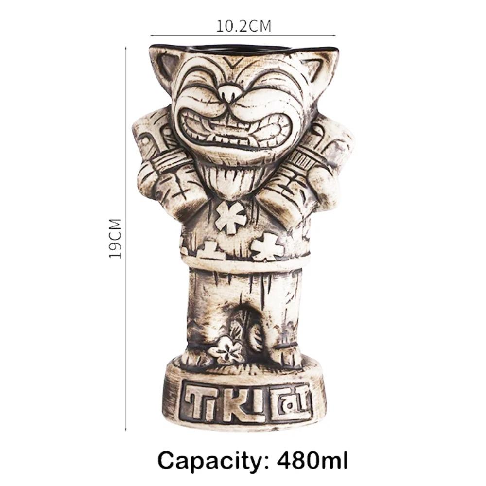 Кружки Тики, керамические кружки для вечеринок в гавайском стиле Луау, посуда для напитков, милые экзотические бокалы для коктейлей, бар Тики